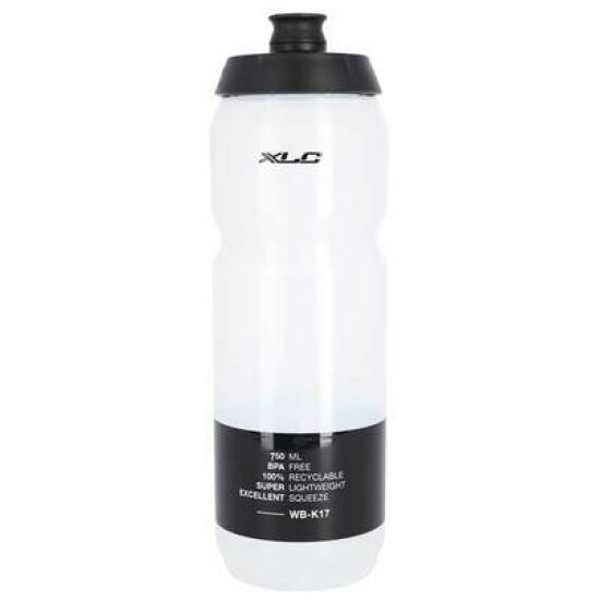 Xlc Bidon 0.75ltr WB-K17/zwart Transparant