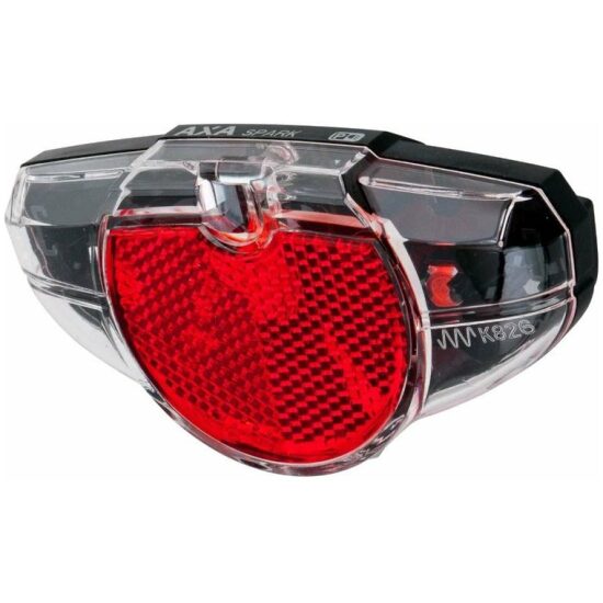 Axa A.licht/reflector batt 1-led Spark Steady 50-80mm 93954995SC Zwart