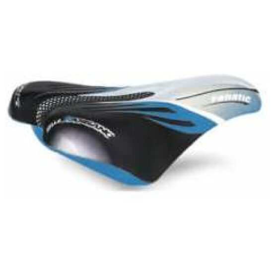 Selle Bassano Zadel kind 12/16 SB Fanatic blauw/grijz/zwart