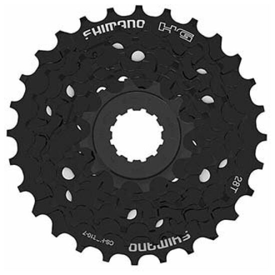 Shimano 7v Cassette 7V 12/28T Shim CS-HG210 12,14,16,18,21,24,28T zwart - Afbeelding 2
