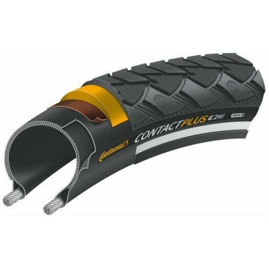 Continental Buitenband 28x1.75 Conti Contact Plus SafetyPlus Zwart - Afbeelding 3