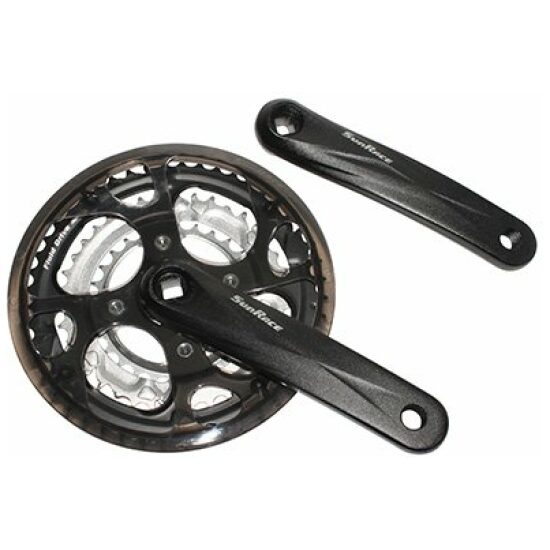 Sunrace Crankset 48x38x28 170/-6mm Sunr FCM300 Zwart/Zilver