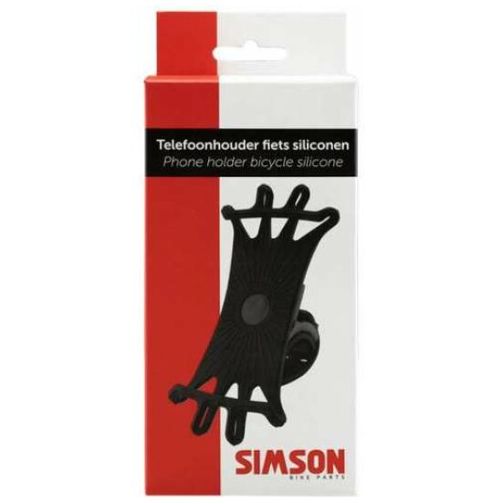 Simson Telefoonhouder Siliconen 360' draaibaar 021831 Zwart