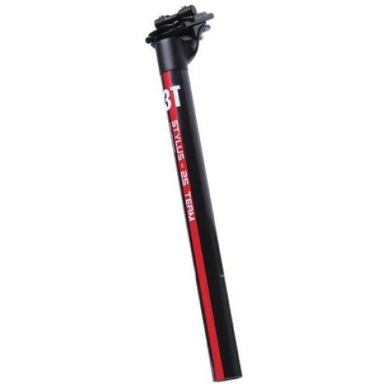 3t ZADELPEN STYLUS 25 TEAM 31.6X350 CB/ALM ZW/RO Zwart/Rood