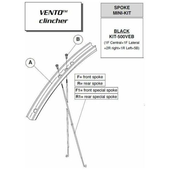 Campagnolo SPAAK CA VENTO ZW 2008 V+A KIT-500VEB