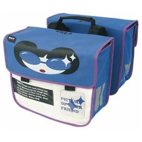 Cordo Tas dubbel kind bikestar power blue white Blauw