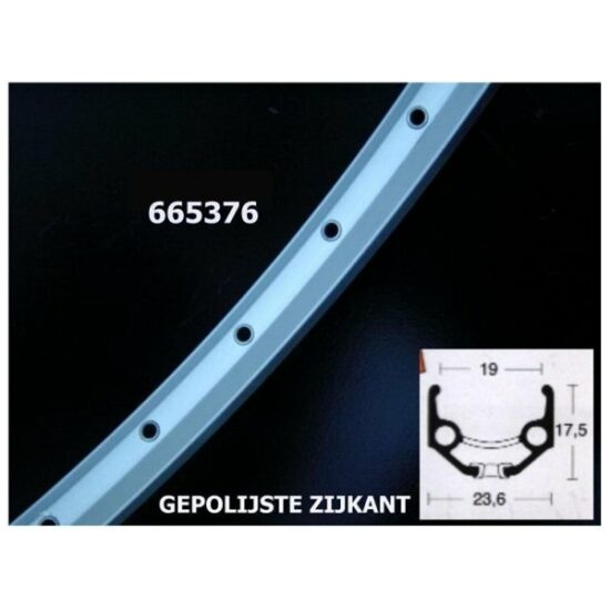 Weinmann VELG 28 RI ZAC19 ALM HYB ZI 32/14 EB ZILVER