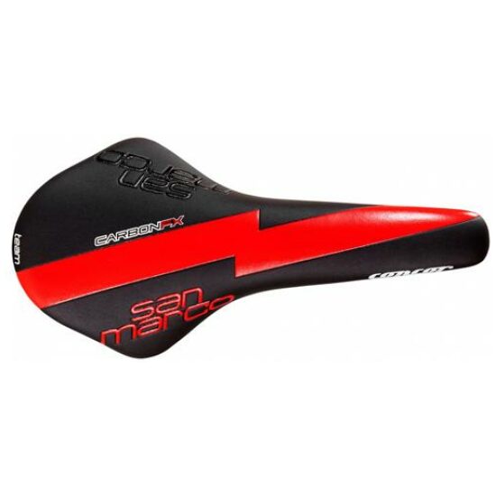 Selle San Marco ZADEL SM REGALE CARBON FX TEAM Zwart/Rood