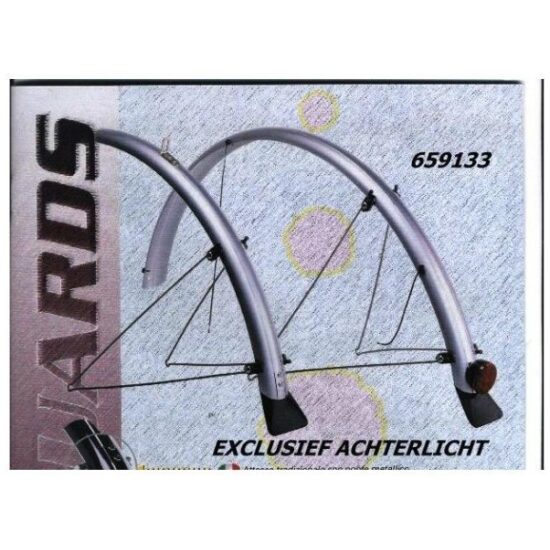 Rpz SPATBORDSET 28 PVC 45MM ZILVER