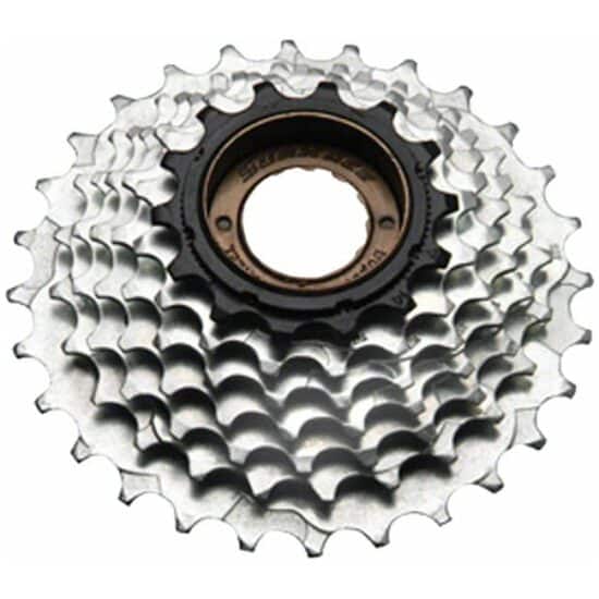 Sunrace 7v Freewheel 7V 14/28T Sunr 14,16,18,20,22,24,28T zilver Chroom