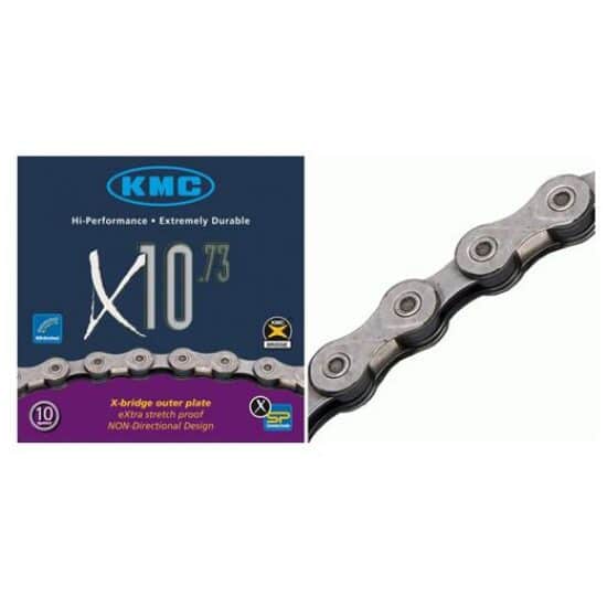 Kmc KETTING 10V 11/128 X10-73 116 GRIJS