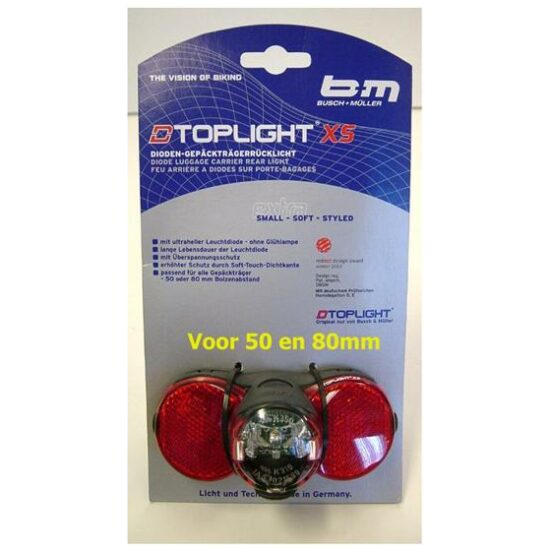 Busch & MÜller ACHTERLICHT B&M TOPLIGHT XS LED DYN Zwart