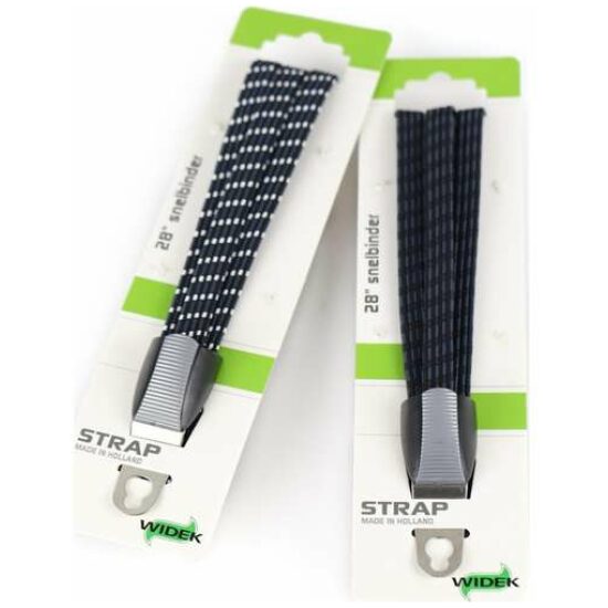 Widek Snelbinder Trio 60cm City strap zwart/wit/grijs univ. rvs beugel 002237 Zwart Wit