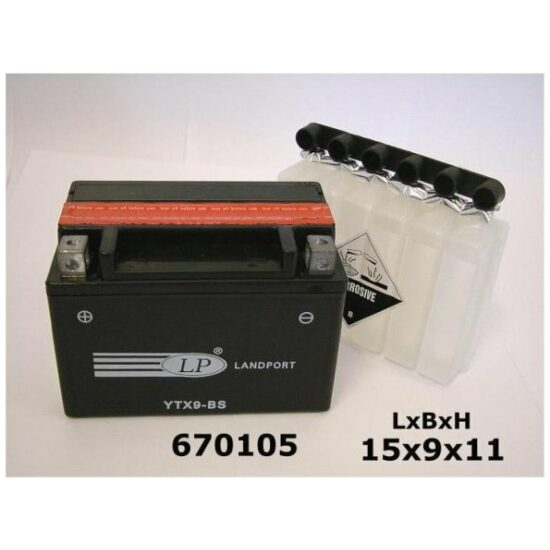 Landport ACCU 12V 8AH YTX9BS ONDERH VRIJ