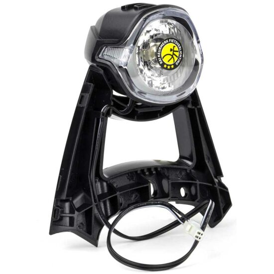 Spanninga Koplamp Ebike 6V Spann geintegreerd zwart/zilver Zilver/Zwart