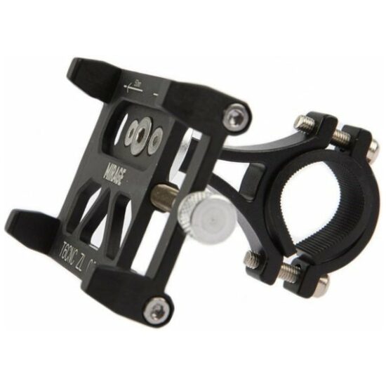 Mirage Telefoonhouder G20S stuur ø22/25mm, mobiel 50/100mm alu T6 CNC zwart mat Gun Metal Zwart