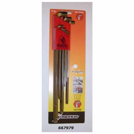 Bondhus GRS INBUSSET BOLKOP KORT 1.5-10MM 9DLG