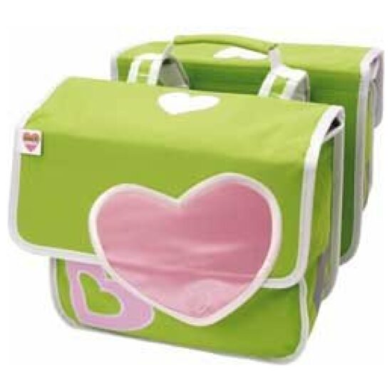 Cordo Tas dubbel meisjes bikestar hearts Groen