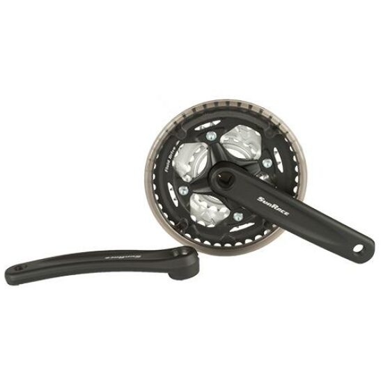 Sunrace CRANKSTEL ATB 22/32/42 ALM/STAAL 170 ZW/ZI Zwart/Zilver
