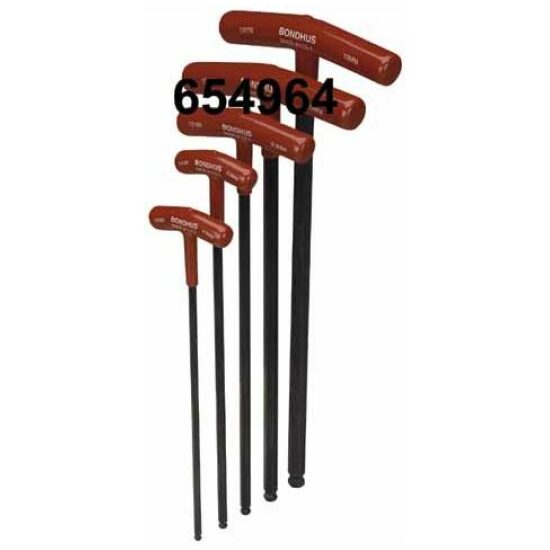 Bondhus GRS INBUSSET T MODEL BOLKOP 4-10MM 5DLG ROOD