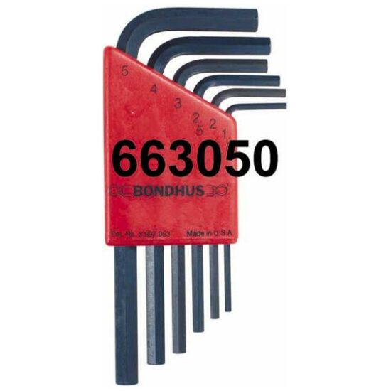 Bondhus GRS INBUSSET KORT 6DLG ROOD