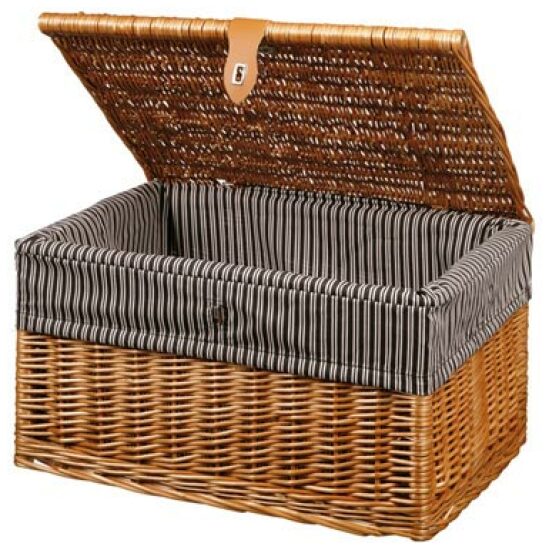 Cordo Mand bakkersmand naturel voering streep 48x3 Bruin