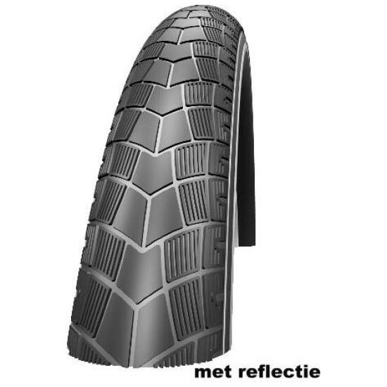 Schwalbe BUB 28X200 SC 50-622 R BIG APPLE KG ZW ZWART