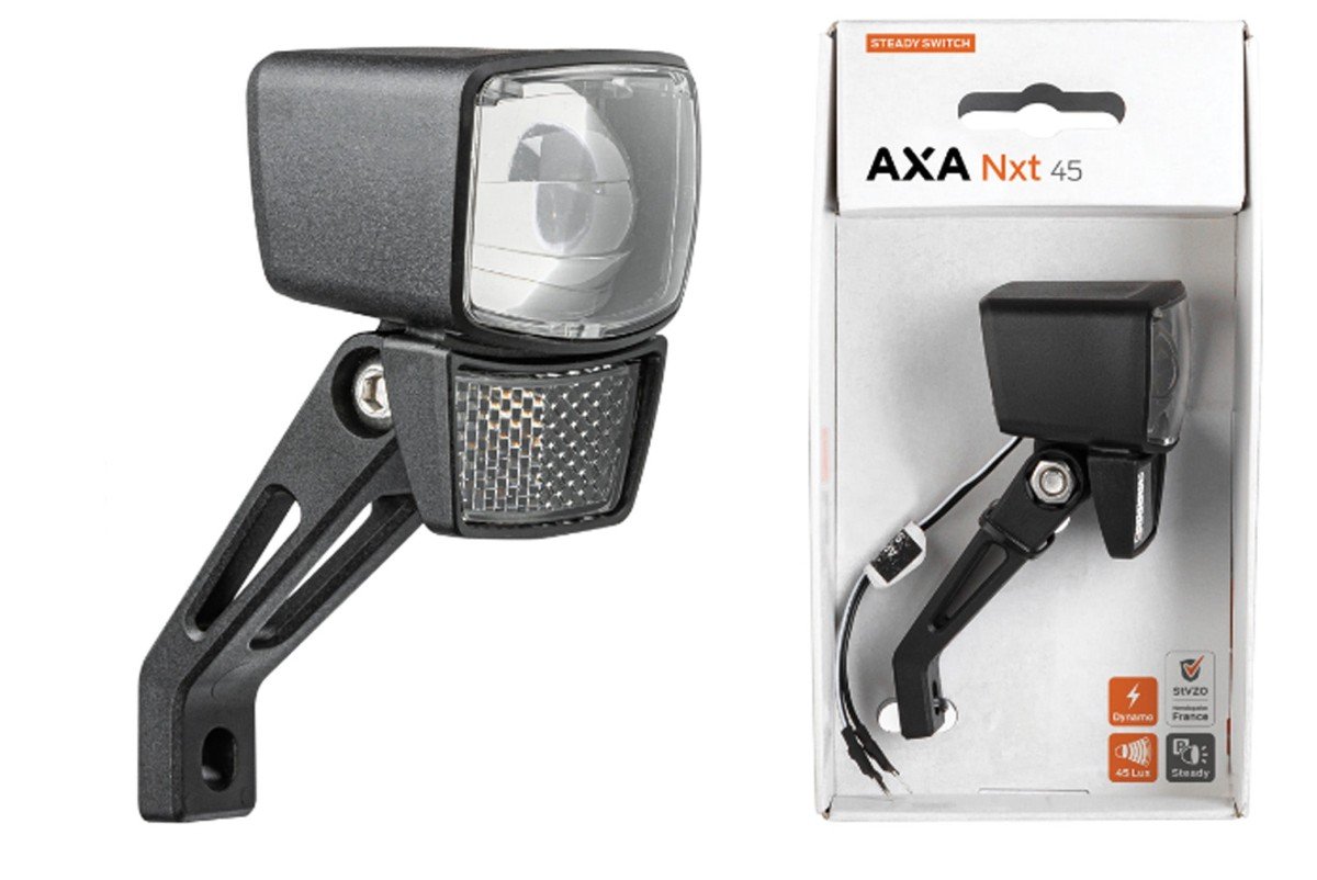 Axa Koplamp dynamo Nxt 45lux steady I/O Zwart - Afbeelding 5