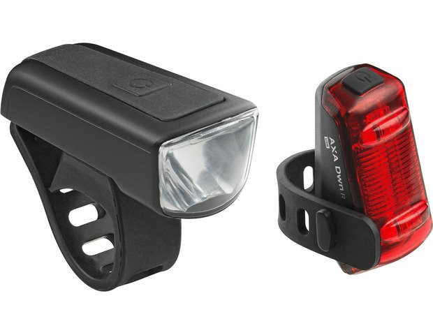 Axa Verlichtingsset DWN-30/Basic USB | 30 Lux + 1 LED | Basi Zwart