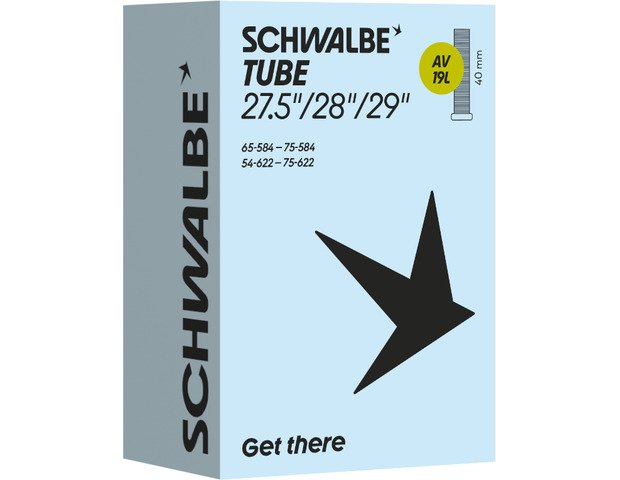 Schwalbe Binnenband 28 X-breed Schw AV19L Autoventiel 40mm 54/75-622 65/75-584 27.5"/28"/29" Zwart - Afbeelding 3